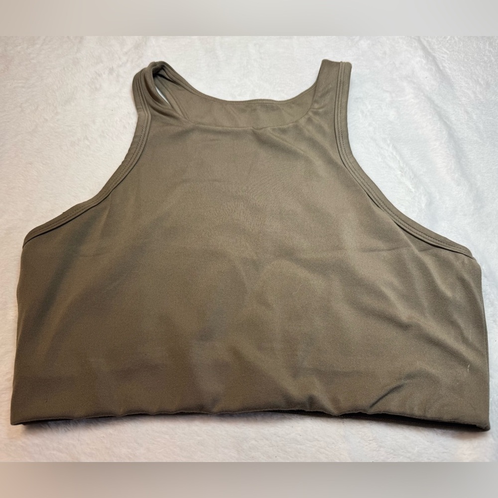 Paragon Naked high neck racer back bra in Driftwood